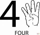 Four Number Asl Coloring Sign Language Clipart Pages Illustration Clip Worksheet Numbers Printable Super Supercoloring Math Signs Factory Graphics Svg sketch template