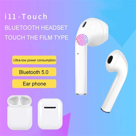 tws wireless charge support earphones wireless earphone bluetooth  earbuds touch control