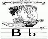 Coloring Alphabet Pages Boot Traditional Printable sketch template