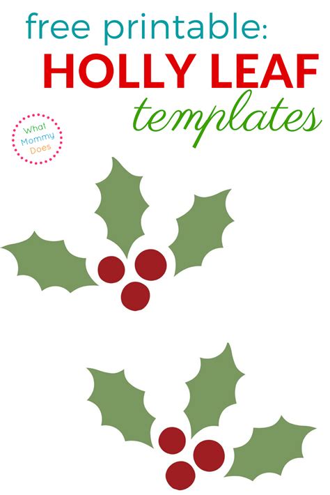 holly leaf template   printable holly leaf  perfect     leaves