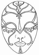 Mask Mascara Drawing Coloring Mascaras sketch template