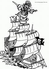 Coloring Pirate Ship Pages Kids Pirates Printable Color Miscellaneous Print Sheet Drawing Sheets Sunken Ships Adult Book Colorings Cartoons Sail sketch template