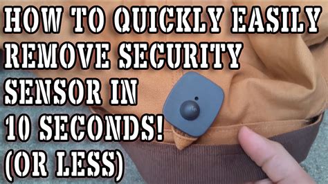 easily remove  security tag clothes sensor youtube