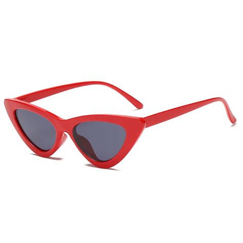 Retro Triangle Cats Eye Sunglasses For Womens Fashion Plastic Frame
