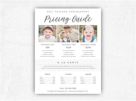 paper party supplies templates paper photography pricing list