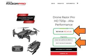 drone razor pro  confiavel confiavel