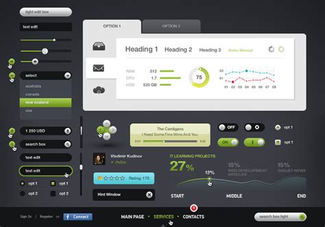 user interface elements psd pack