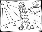 Pisa Torre Colorare Landmarks Ausmalbilder Disegno Ausmalen Turm sketch template
