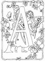 Fairies Alphabet Pages Kids Coloring Fun sketch template