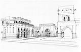Qatar Doha Drawing Drawings Hamour Abu Choose Board Behance Architecture sketch template