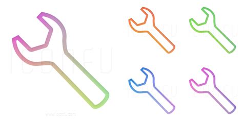 wrench icon gradient color style iconfu