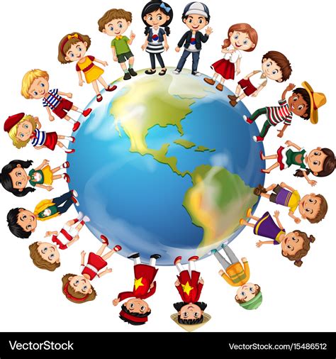 children   countries   world vector image