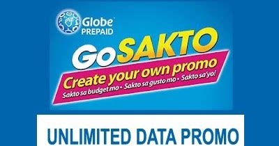 unlimited data promo  globe unlipromo text call data combo validity days gosakto