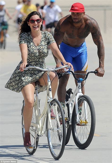 Kelly Brook Flashes Underwear On Bike Ride With Fiance