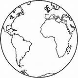 Earth Coloring Pages Kids Globe sketch template