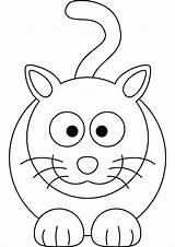 Cat Funny Coloring Kids Pages Comments Library Cats sketch template