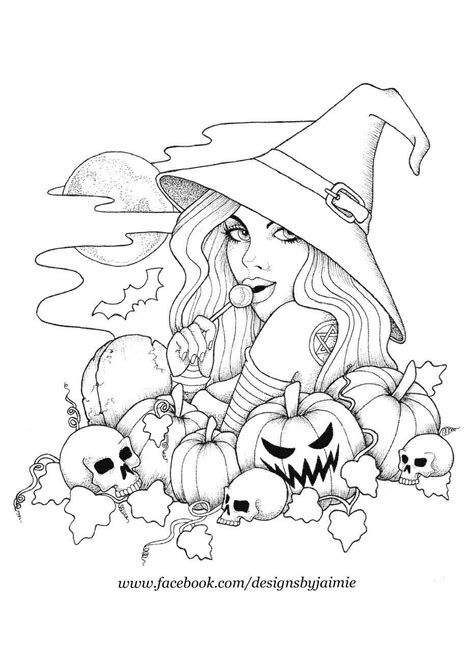 coloring pages  halloween witches bellajapapu