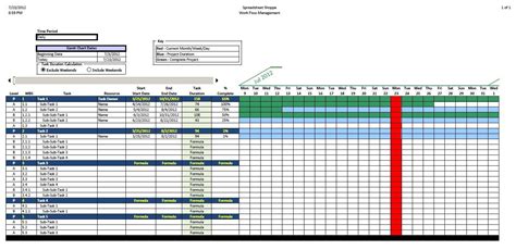 gantt chart template  month