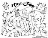 Paper Dolls Printable Doll Coloring Pages Print Faye Color Mannequin Maidens Mini Series Dress Click Printables Born Meet Sheets Getcolorings sketch template