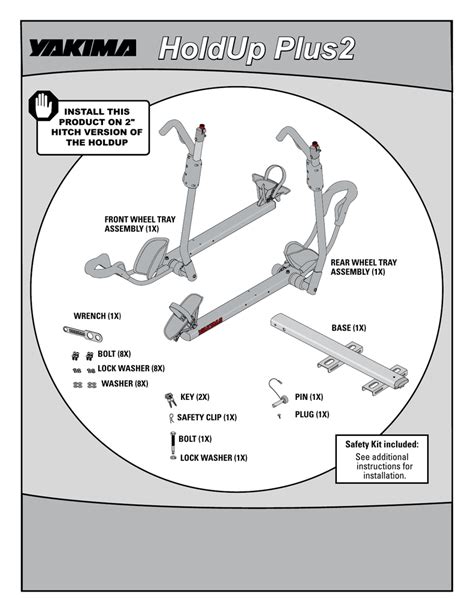 yakima hitch mount bike racks installation instructions manualzz