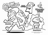 Coloring Football Pages Ole Miss College Auburn State Lsu Mississippi University Color Mascot Rebels Tigers Depression Great Sheet Clipart Sheets sketch template