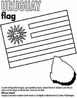 Uruguay Coloring Crayola Pages Flag Flags Country Color Au America South Latin La sketch template