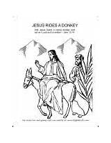 Jesus Coloring Sunday Palm Jerusalem Pages Bible Enters School Worksheets Donkey Rides Kids Riding Visit Christ Easter Tree Christmas sketch template