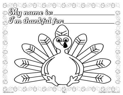 printable thanksgiving coloring page activity  toddlers  prescho