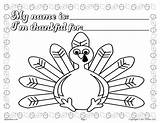 Thanksgiving Coloring Printable Toddlers Activity Preschoolers Name sketch template