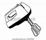 Hand Mixer Drawing Kitchen Vector Illustration Stock Pic Shutterstock Lightbox Save sketch template