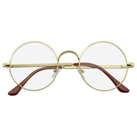 round glasses retro vintage classic round metal clear lens glasses ebay