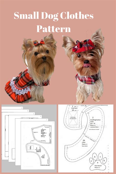 dog clothes pattern  small dog sewing pattern dog dress small dog
