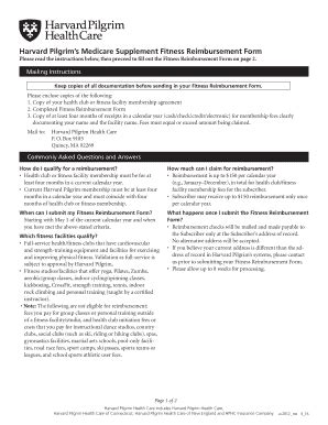 fillable  harvard pilgrims medicare supplement fitness