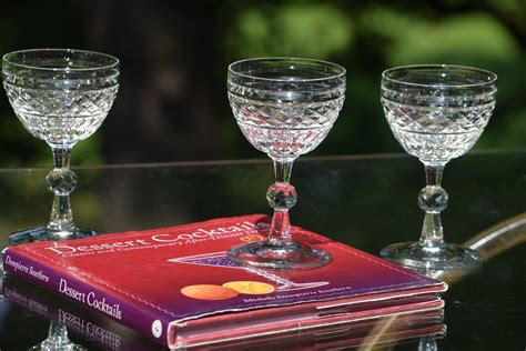 Vintage Crystal Wine Cordials Glasses Set Of 5 Circa 1960 S After