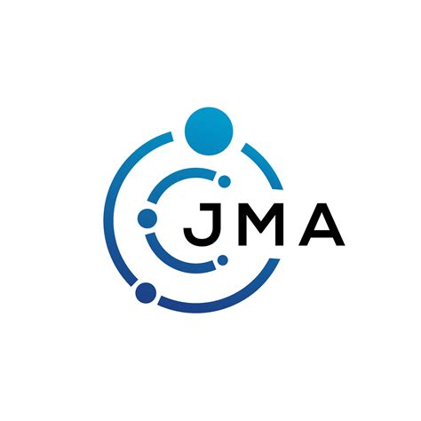 jma letter technology logo design  white background jma creative initials letter  logo