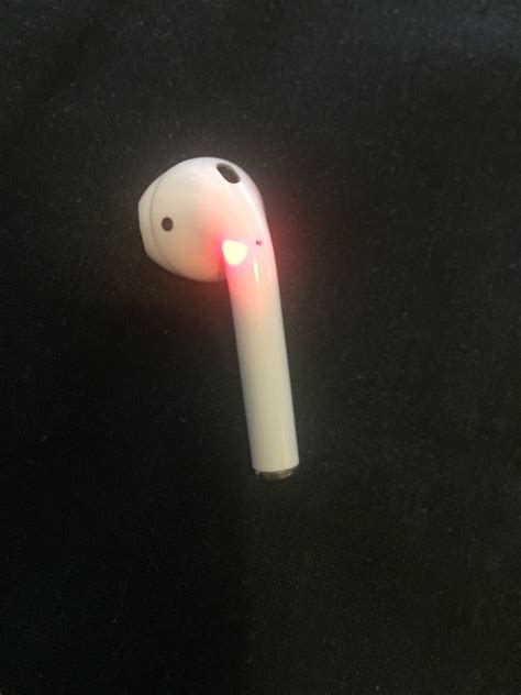 left airpod flashes red apple community