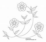 Embroidery Hand Pattern Floral Pintangle Print Gift Floral1 sketch template