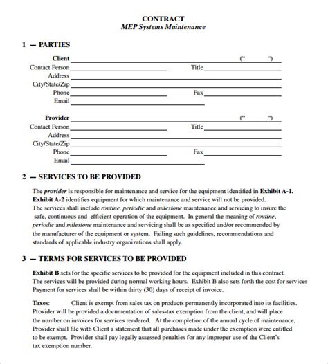 hvac installation contract template