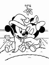 Disney Christmas Coloring Pages Kiss Baby sketch template