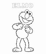 Elmo Coloring Easy Sesame Street Pages Cartoon Drawing Paintingvalley sketch template