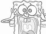 Coloring Scream Spongebob Pages Getdrawings sketch template