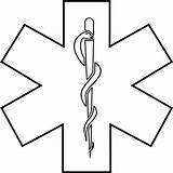 Symbol Clipart Ems Emt Star Life Paramedic Coloring Medical Logo Cross Clip Ambulance Template Outline Alert Maltese Badge Cliparts Silhouette sketch template