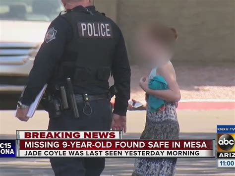 mesa pd missing 9 year old girl found safe