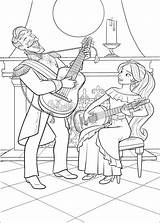 Elena Avalor Coloring Pages Disney Printable Bestcoloringpagesforkids Francisco Guitar Playing Guitars Princess Kids Colorpages sketch template