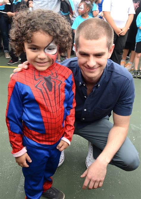 Andrew Met Up With A Tiny Spider Man Fan At An Elementary