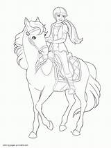 Coloring Barbie Pages Printable Pony Girls sketch template