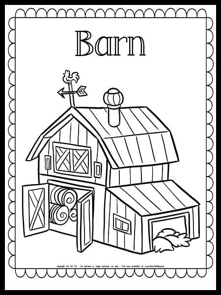 barn coloring page  homeschool deals
