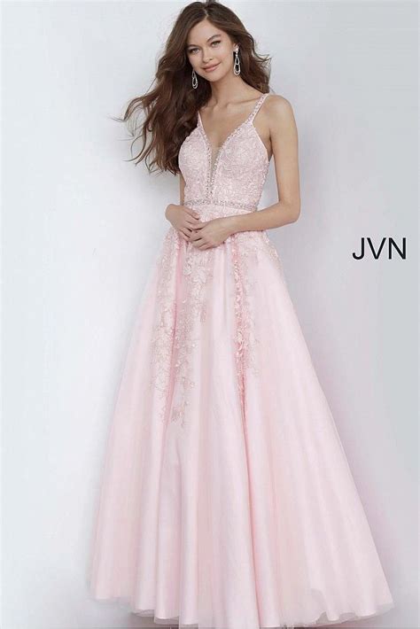 jovani jvn size   white lace ballgown prom dress  neck embellished open