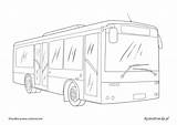 Bus Coloring Transportation Kb sketch template