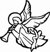 Angel Coloring Music Figure Wecoloringpage sketch template